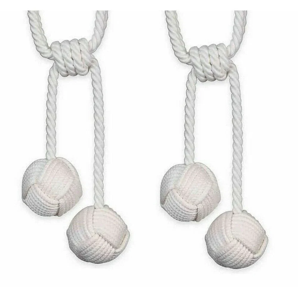 Monkey Knot Fist Nautical Curtain Tie-Backs 24